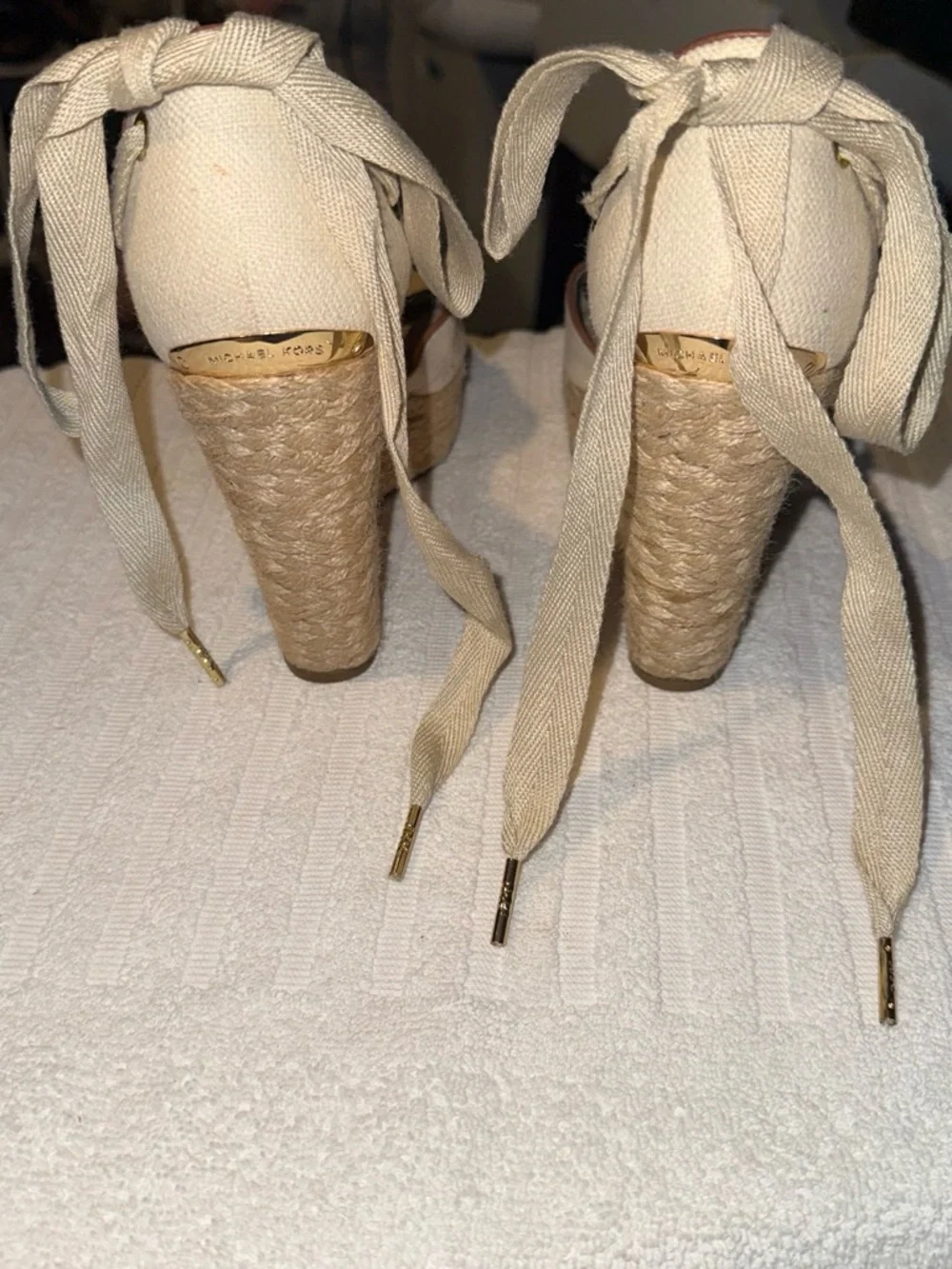 Michael Kors canvas wedge